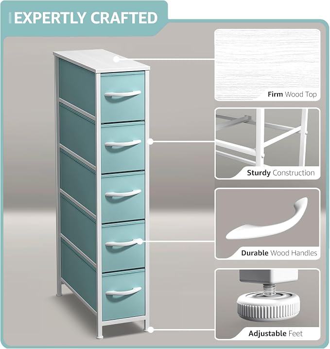 Sorbus Kids Dresser with 5 Drawers - Image 4
