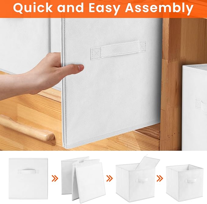 Storage Cubes - 13 Inch Heavy Duty Fabric Storage Bins - Image 6