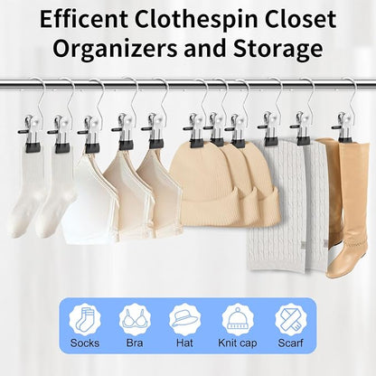 Senbowe 30 Pack Heavy Duty Clothes Pins, Boot Hangers - Image 4