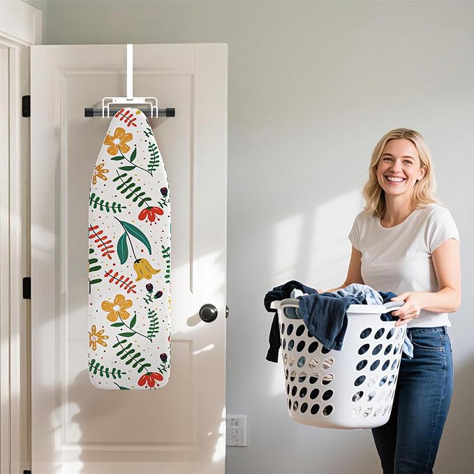 Over The Door & Wall Mount Ironing Board Hanger - Image 2
