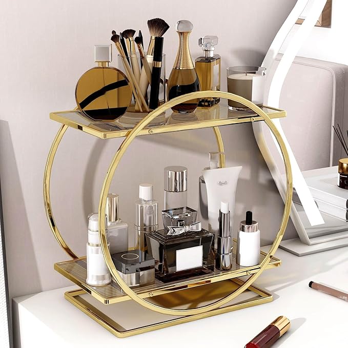 Perfume Organizer for Dresser, 2 Tier Bathroom Counter Organizers and Storage by YIWANFW