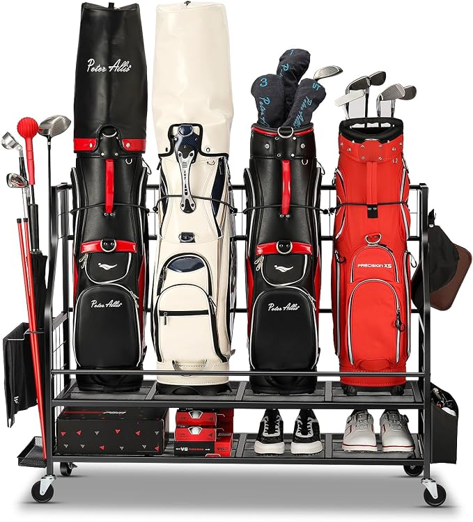 Golf Bag Storage Garage Organizer- Golf Bag Stand Fit by FHXZH