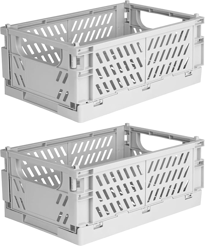 Tixill 2-Pack Mini Foldable Plastic Baskets by TixillMiniPlasticBasket