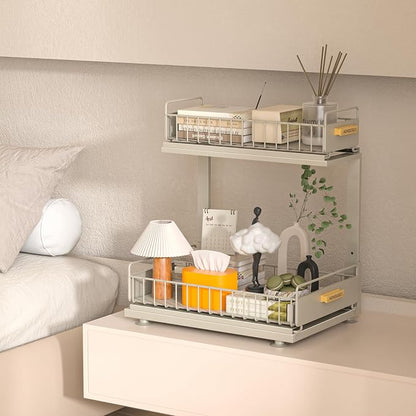 Under Sink Organizer, Pull Out Kitchen Cabinet Organizer 2 Tier Slide Out Under - Image 5