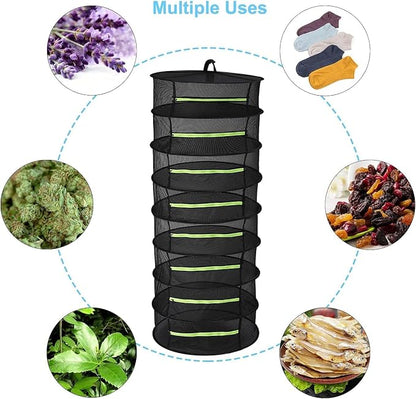 Herb Drying Rack Hanging 8 Layer, 2ft Collapsible Herb Dryer Mesh - Image 5