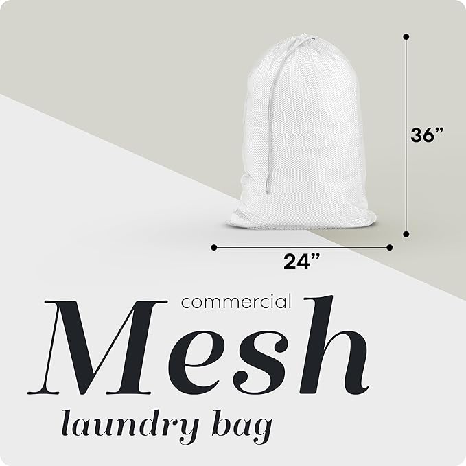 Handy Laundry Mesh Laundry Bag, Extra Large 24" x 36" – Heavy Duty, Machine - Image 2