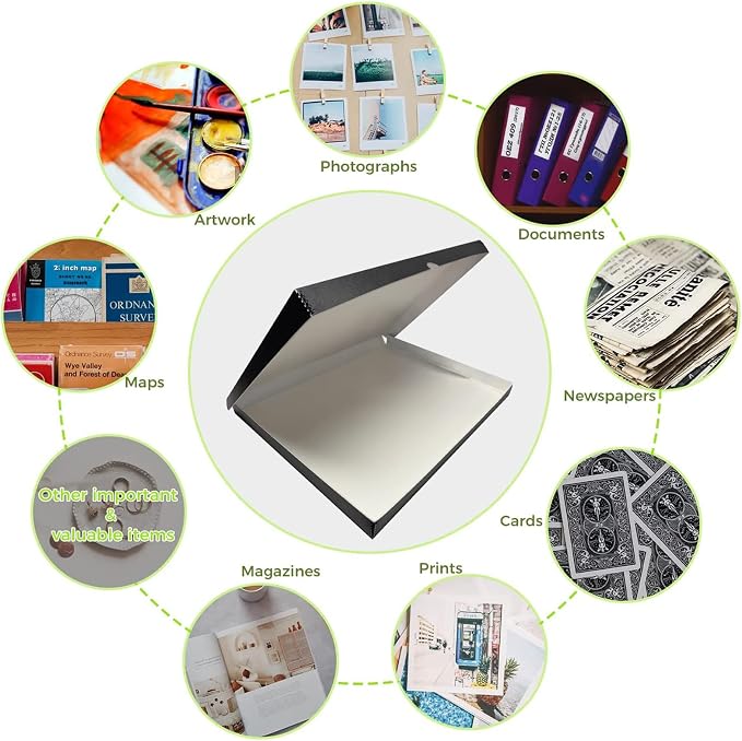Lineco Clamshell Archival Storage Box, 18.5x24.5x1.75 In, Organize and Store - Image 6