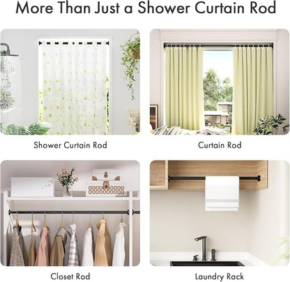 AmazerBath Spring Tension Shower Curtain Rod, 31-46.5 Inches Heavy Duty Shower - Image 7