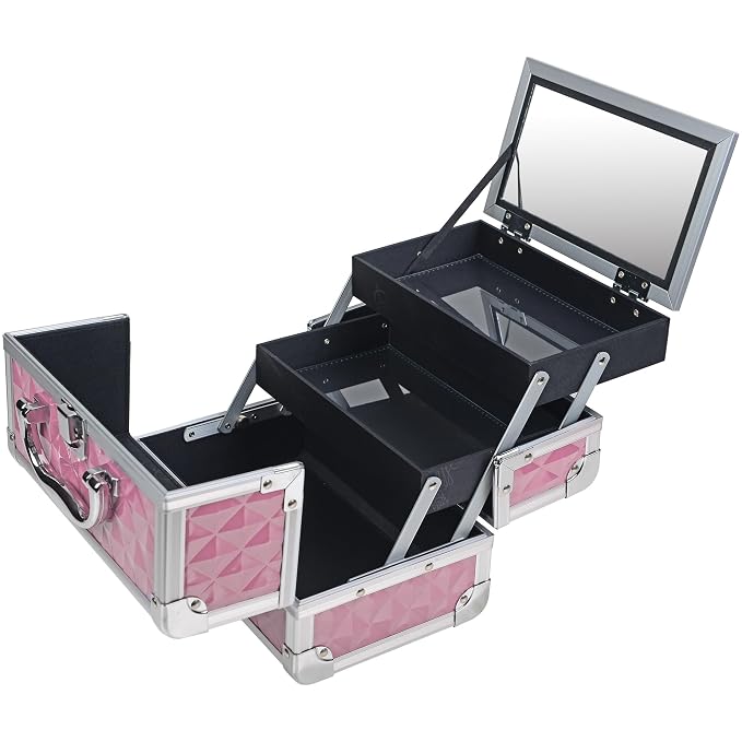 SHANY Chic Makeup Train Case Cosmetic Box Portable Makeup Case Cosmetics Beauty - Image 3