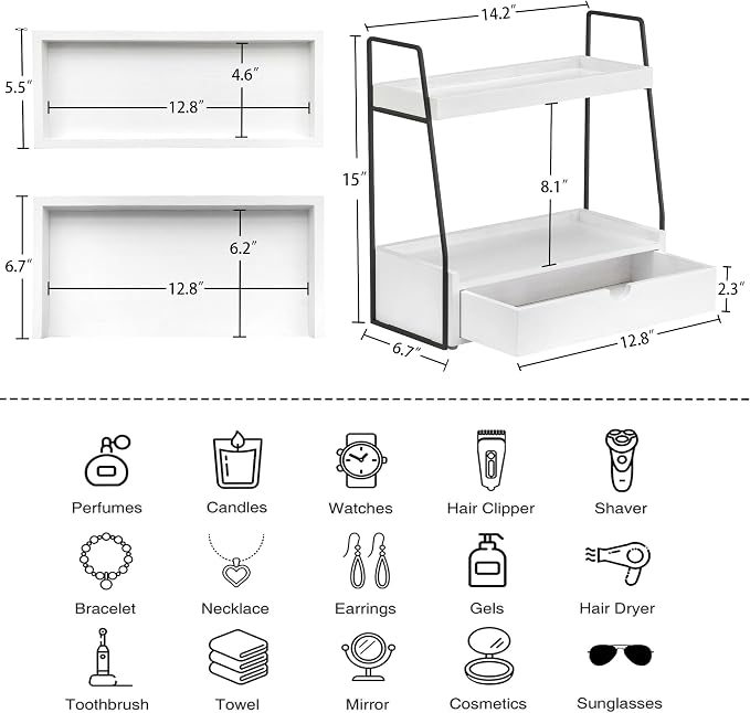 2-Tier Bathroom Organizer Countertop - Image 3