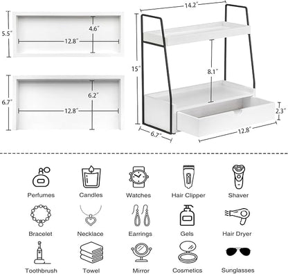 2-Tier Bathroom Organizer Countertop - Image 3