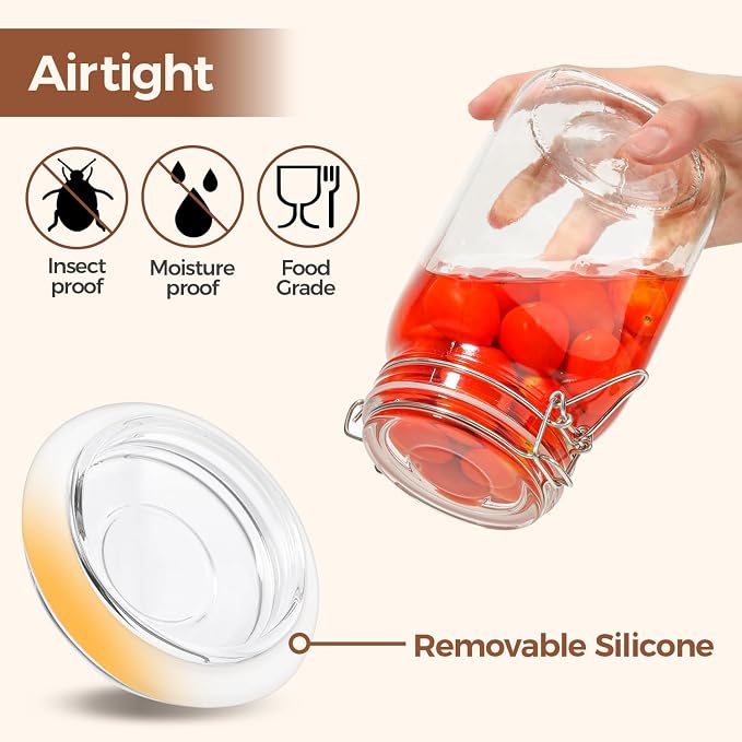 ComSaf Airtight Glass Canister Set of 3 - Image 3