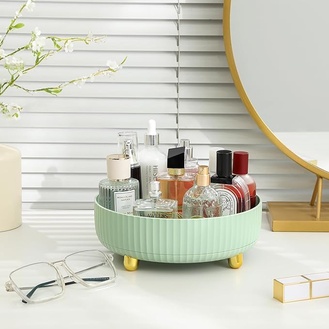 Anyoifax Makeup Perfume Organizer Tray 360 Degree Rotating Lazy Susan Skincare by Anyoifax