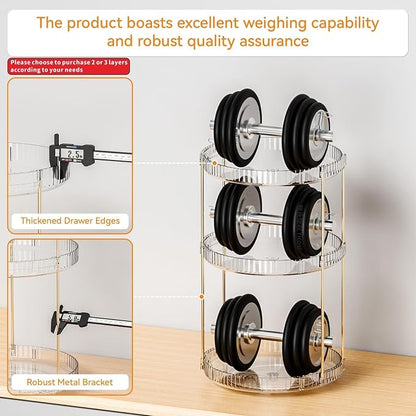 Yieach Acrylic 360 Rotating Makeup Organizer and Perfume Organizer, 2 Tier Make - Image 8