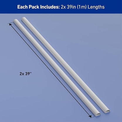 D-Line Half Round Cord Hider, Patented Cable Cover, Hide TV Wall Mount Wires - Image 4