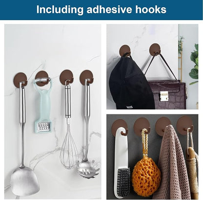 Diesisa Razor Holder for Shower + Adhesive Wall Hooks, Premium 304 Stainless - Image 3