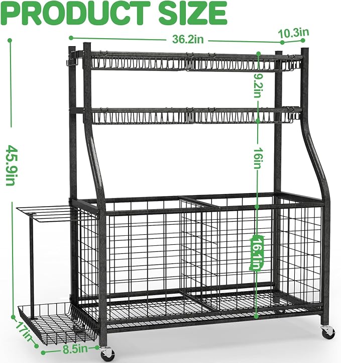 Garage Sports Equipment Organizer, Ball Storage - Image 6