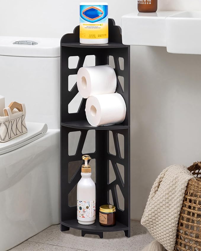 J JINXIAMU Corner Shelves, Corner Shelf Stand Waterproof Great by JINXIAMU