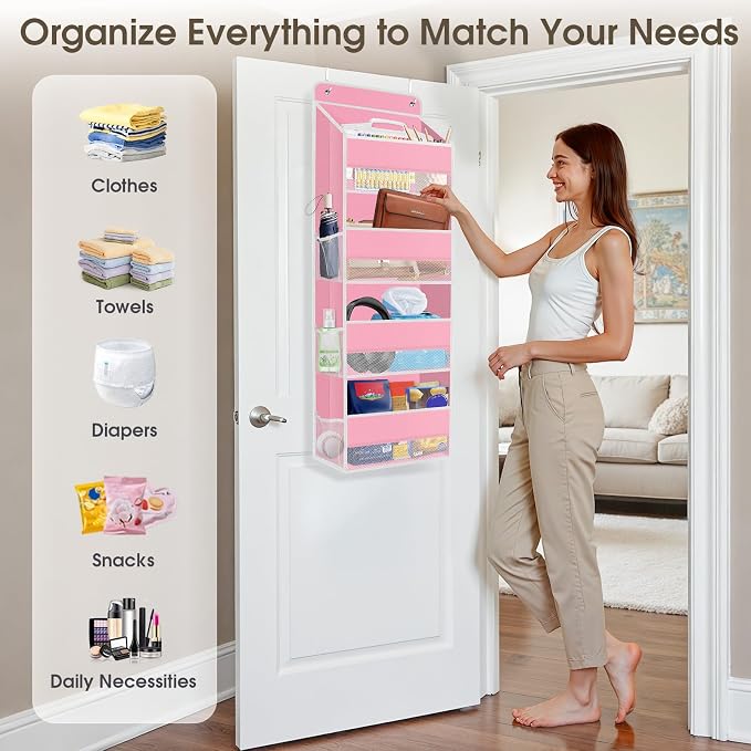 1 Pack Over The Door Organizer Hanging Storage Organizers - Image 6