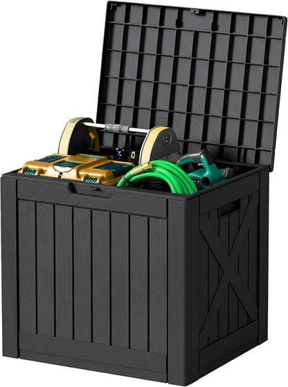 42 Gallon Outdoor Storage Box, Lockable Resin Deck Box by Acurax