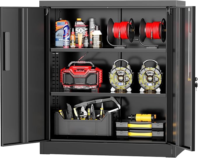 Greenvelly Metal Storage Cabinet, Lockable Storage Cabinets by Greenvelly