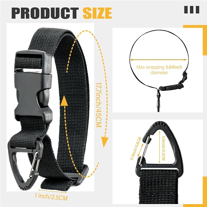 Heavy Duty Extension Cord Holder Organizer 17 Inch Adjustable Storage Straps - Image 3