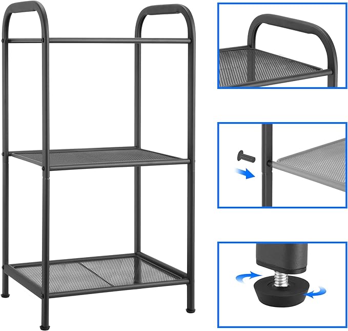 MAX Houser Storage Rack with Shelf, Industrial Style Extendable Plant Stand - Image 4