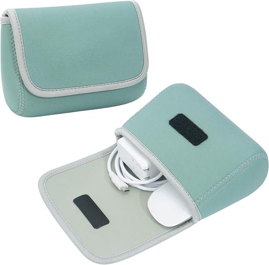 LENTION Mint Green Neoprene Electronic Organizer Pouch by LENTION