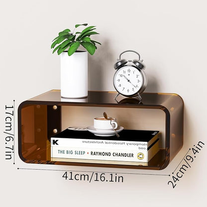 Acrylic Floating Nightstand, Bedside Table, Nightstand Shelf Wall Mounted - Image 3