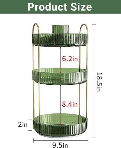 360 Rotating Makeup Organizer, 3 Tier Large Capacity Make Up Organizers and - Image 5