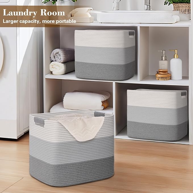 15×13 Inch Storage Cubes, 3 Pack Cube Storage Bins - Image 6