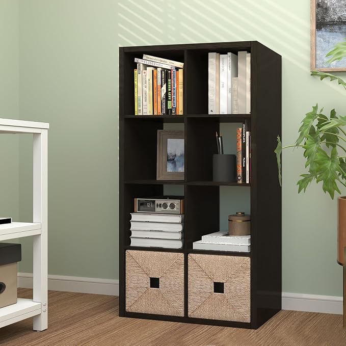 CTESNE【2026 Wooden Thick Frame 8 Cube Storage Organizer Shelf - Image 2