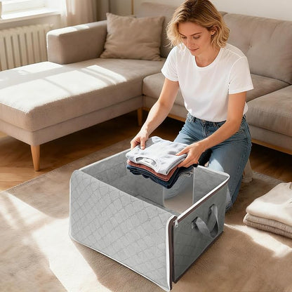 BALEINE 8 Pack Clothes Storage Bags, 16 Gallon Storage Containers - Image 2