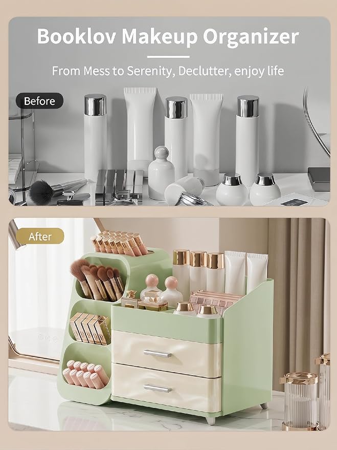 Booklov Makeup Organizer for Vanity, Large Capacity Cosmetic Display Case - Image 7