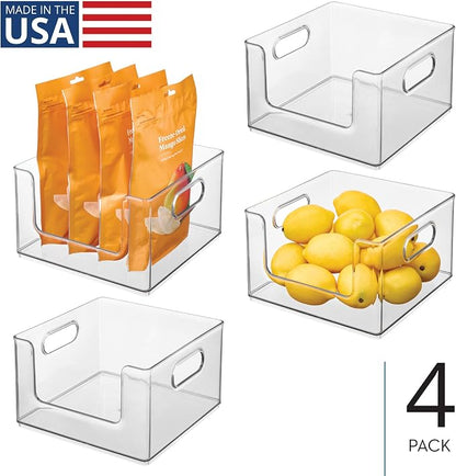iDesign Stackable Clear Open Front Storage Bin, Easy Access Organizer - Image 2