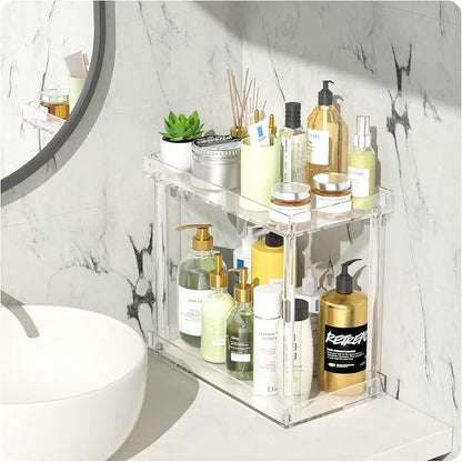 NPPLUS Acrylic Bathroom Counter Organizer, 2-Tier Tray Vanity Counter Organizer - Image 2