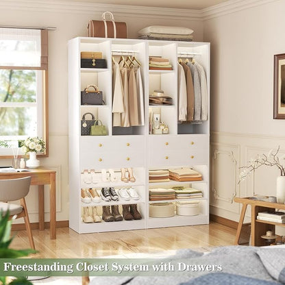Besiost Closet System, 55.6"/4.7 FT Closet Organizer System - Image 6