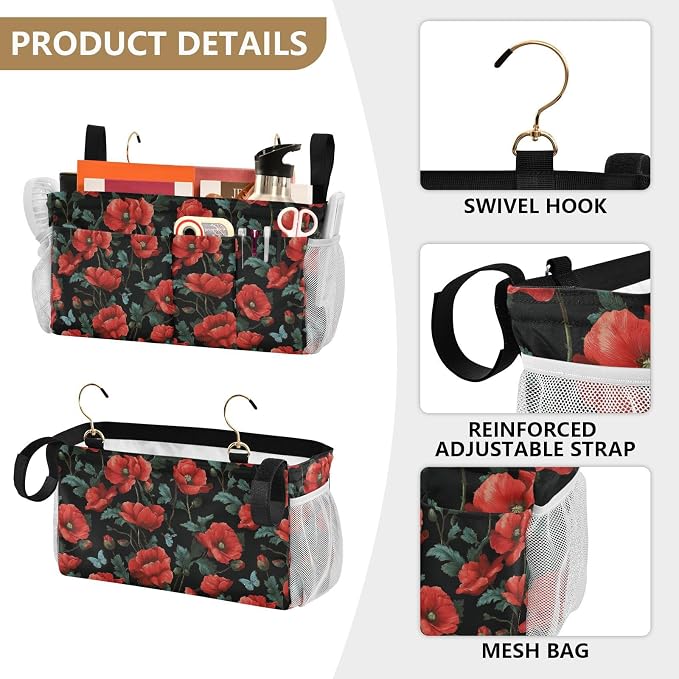 Poppy Butterfly Leaf Bedside Caddy - Image 5