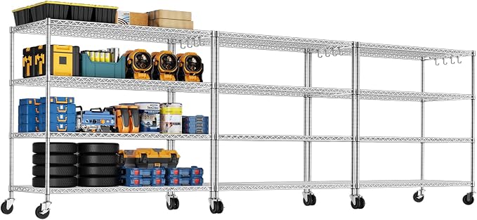 PrimeZone 4 Tier 55.5" Wx24 Dx76 H Wire Shelving by PrimeZone