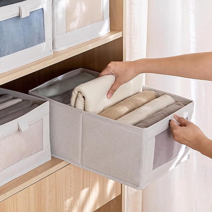 Linen Closet Organizers And Storage, 6 Pack Closet Storage Bins Linen Closet - Image 4