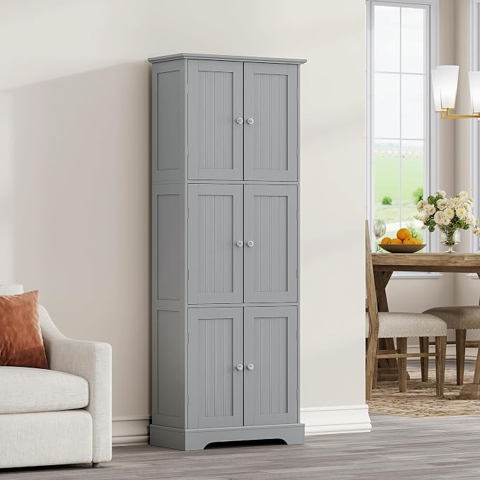 ChooChoo 63.2" Tall Bathroom Storage Cabinet - Image 7