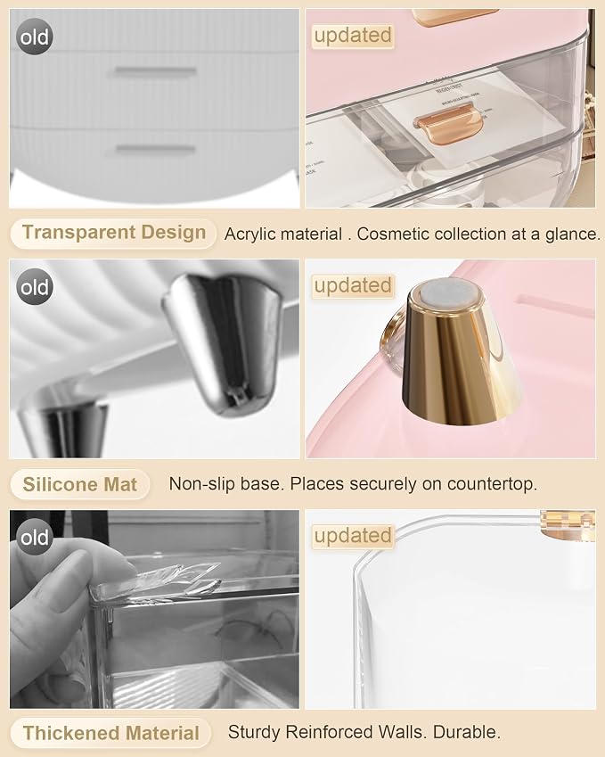 Makeup Organizer Countertop, Skincare Holder Bathroom Counter Organizer - Image 3