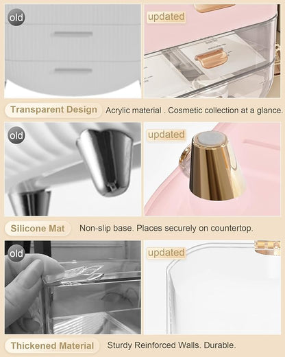 Makeup Organizer, Skincare Holder Bathroom Counter Organizer, Storage Box - Image 4
