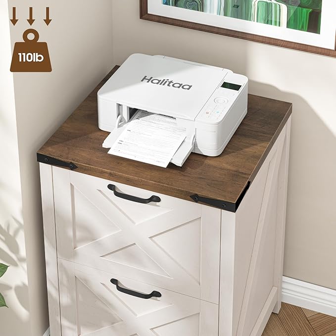 Farmhouse File Cabinet with 2 Drawers - Image 7