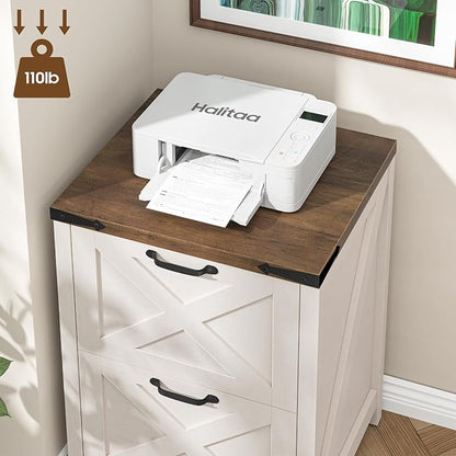 Farmhouse File Cabinet with 2 Drawers - Image 7