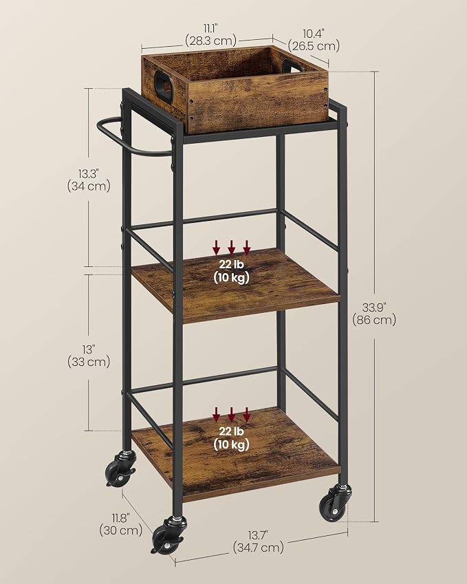 VASAGLE Kitchen Serving Cart - Image 6