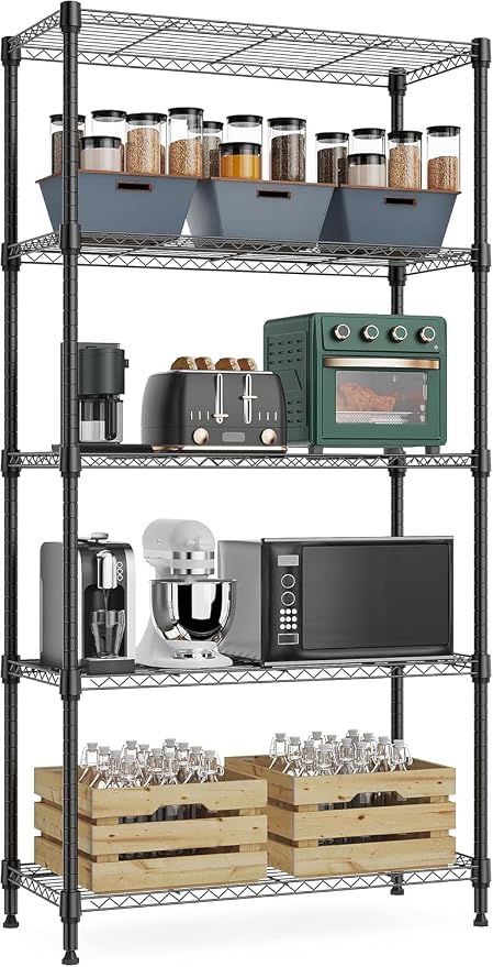 Xcity Storage Shelves, 5 Tier Heavy Duty Metal Shelving Unit, 2000 LBS by Unknown