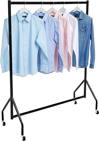 Amazon Basics Heavy Duty Portable Rolling Garment Rack, Hanging Clothes - Image 2