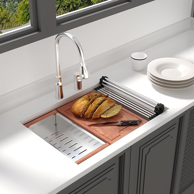 Lordear 28 Undermount Kitchen Sink Stainless Steel 16 Gauge Under Counter - Image 2