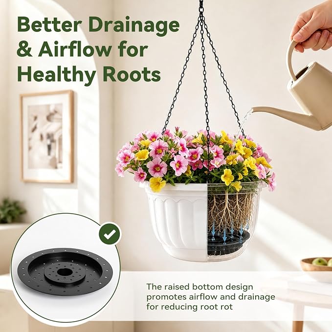 YIKUSH 12 Inch Hanging Planters - Image 4